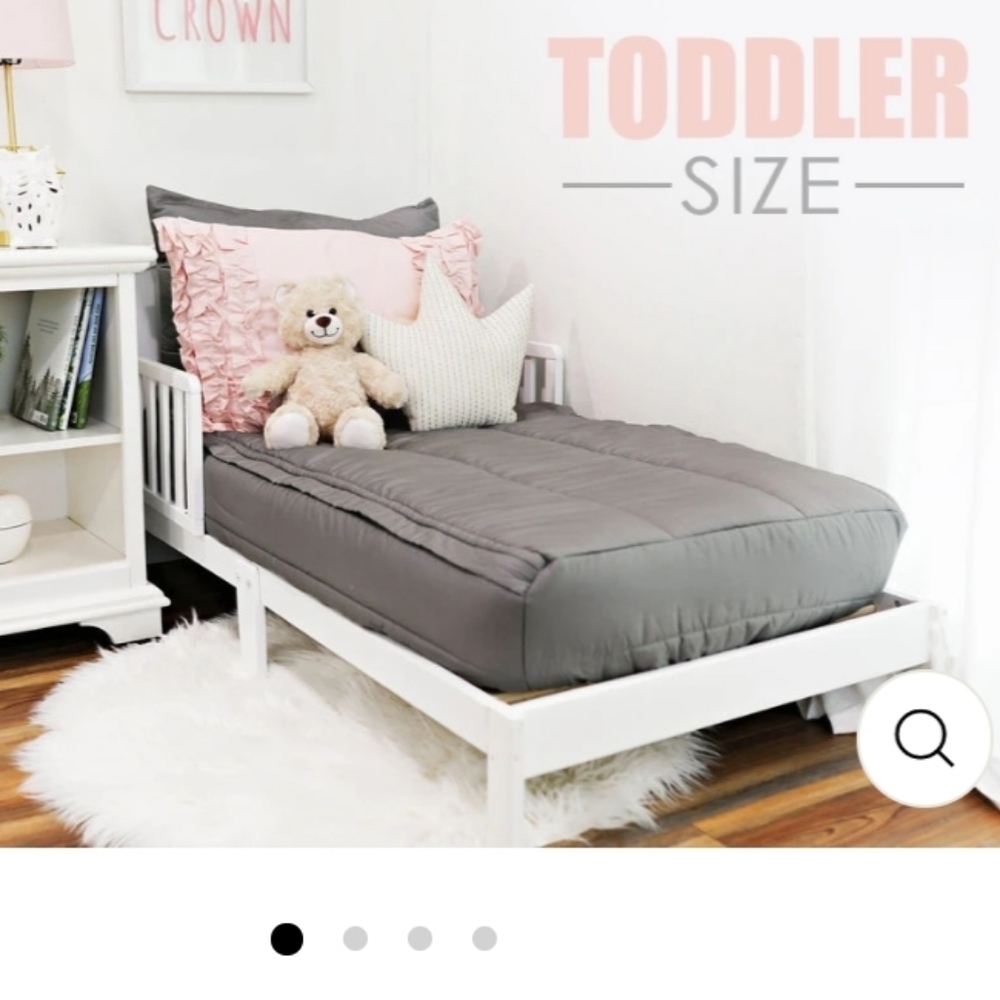 Beddy’s Toddler zip up bedding minky modern gray